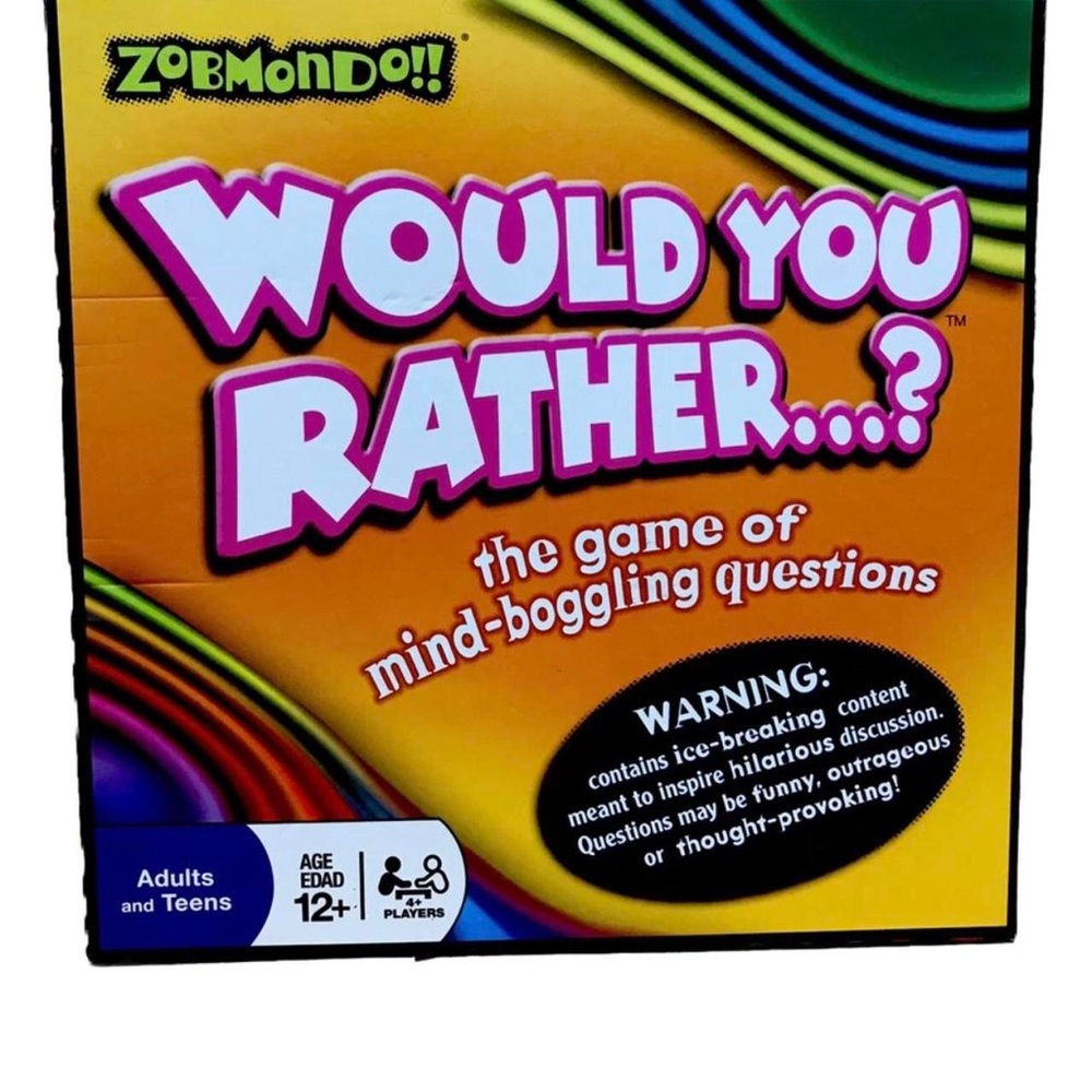 Zobmondo Would You Rather...? Board Game Ages 12+ Party Friends College Dorm